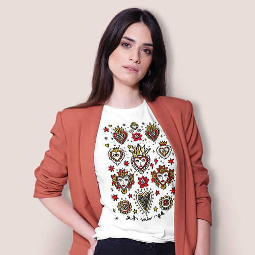 Immagine di T-Shirt Donna Cuore Rosso