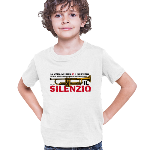Immagine di T-Shirt Bambino Musica Silenzio