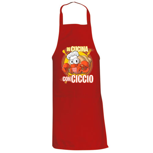 Immagine di Grembiule in cucina con CiccioGamer89 Rosso