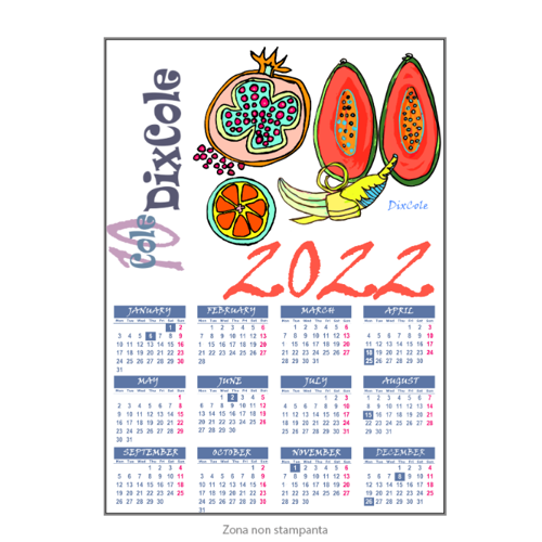 Immagine di calendario dixcole melagrana 2022