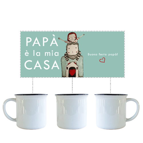 Immagine di Tazza Vintage Papà è la mia casa
