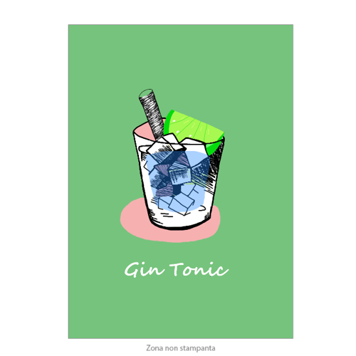 Immagine di gin tonic illustrazione