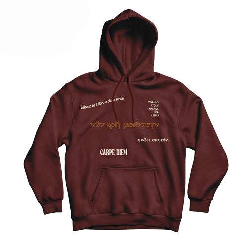 Immagine di Siotto Hoodie Quotes Maroon