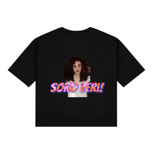 Immagine di T-Shirt Crop Top stampa su retro