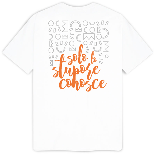Immagine di T-Shirt Adulto Solo Lo Stupore Conosce arancio