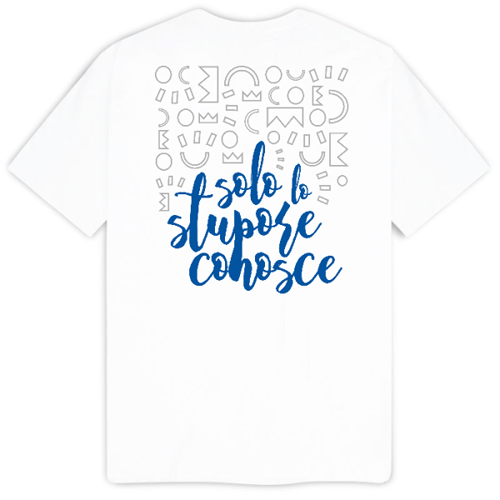 Immagine di T-Shirt Adulto Solo Lo Stupore Conosce blu