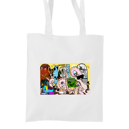 Immagine di "Music For A Sushi Restaurant" Shopper Bag.