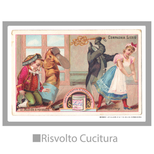Immagine di IL MONDO A ROVESCIO – 01: stivale e cameriere. -  Tovaglietta In Tessuto