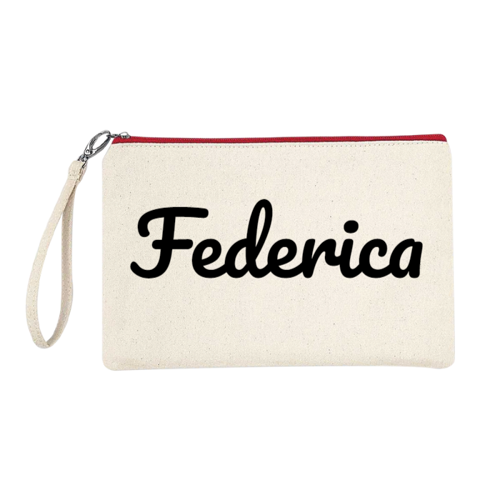 Immagine di Astuccio con nome 100% cotone Canvas
