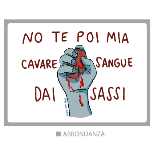 Immagine di Tovaglietta - CAVARE SANGUE DAI SASSI