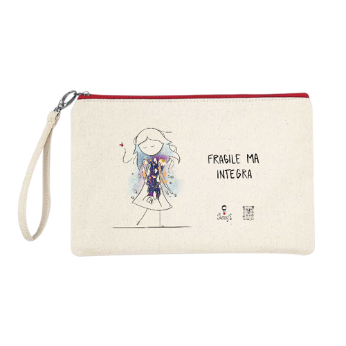 Immagine di Astuccio 100% cotone Canvas - Fragile ma integra