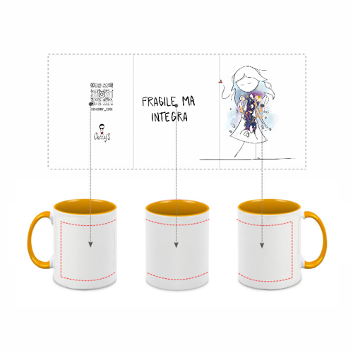 Immagine di Tazza in ceramica 325ml - Fragile ma integra