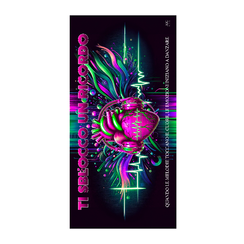Immagine di Telo da mare 80x160cm Logo Fuxia