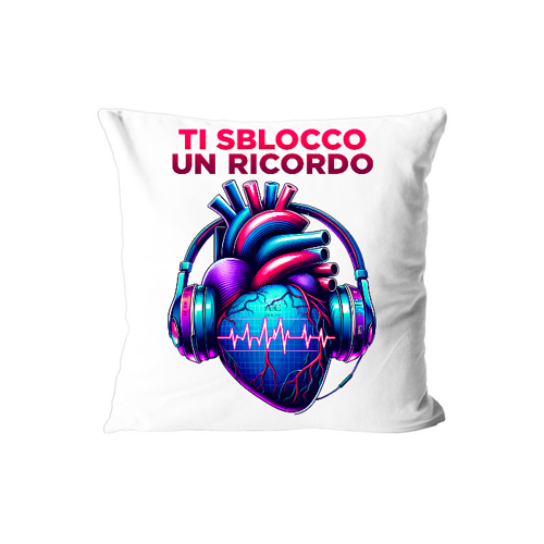 Immagine di Cuscino Bianco Logo Blue