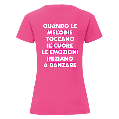 Immagine di T-Shirt Donna B&C #ORGANIC E150 Logo Fuxia