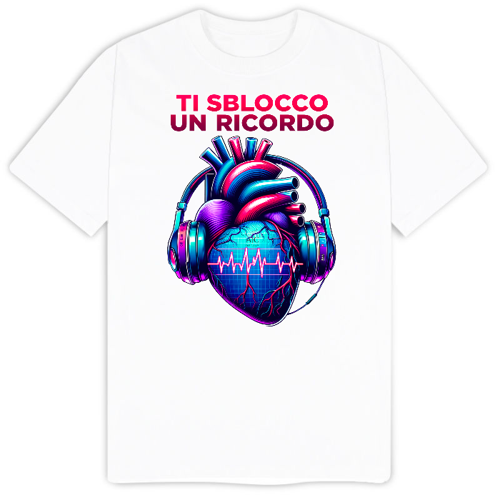 Immagine di T-Shirt Uomo Gildan Soft Style Bianca Logo Blue