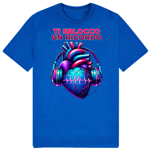 Immagine di T-Shirt Uomo Gildan Soft Style Blue Royal Logo Blue