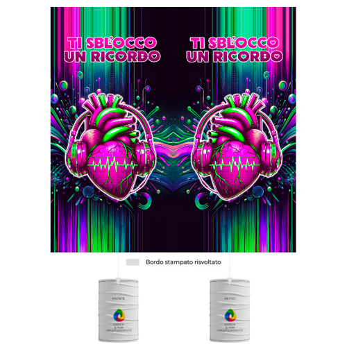 Immagine di Scaldacollo Ti Sblocco un Ricordo Logo Pink
