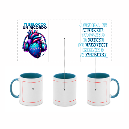 Immagine di Tazza in ceramica Ti Sblocco un Ricordo Logo Blue