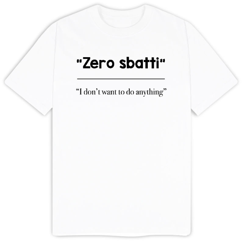 Immagine di T-Shirt "Zero sbatti"