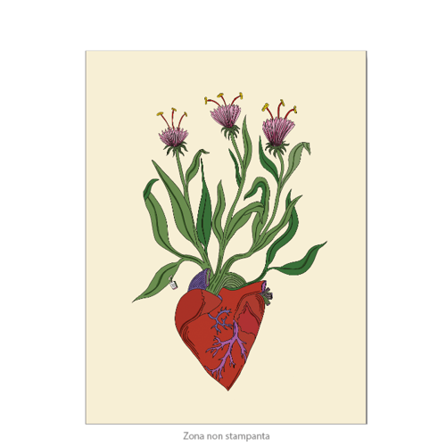 Immagine di CUORE FIORITO 30x40 Premium