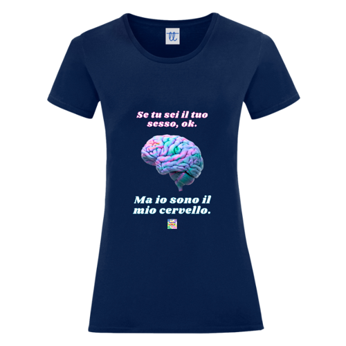 Immagine di T-Shirt Donna Gildan Soft Style Cervello