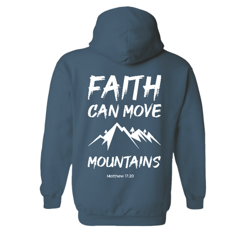 Immagine di Felpa Cappuccio Gildan Heavy Blend _Faith can move mountains