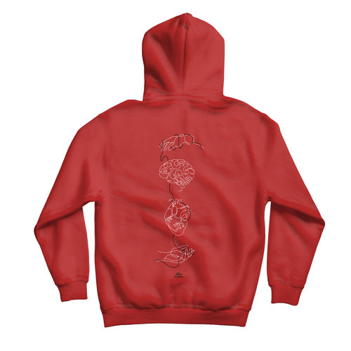 Immagine di HOODIE "FINE LINE" RED