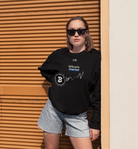 Immagine di BITCOIN INSPIRED - Felpa Girocollo Donna B&C Organic Crew Neck