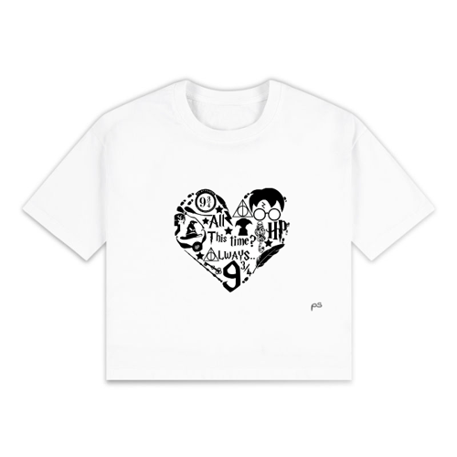 Immagine di T-Shirt Crop Top cuore hp