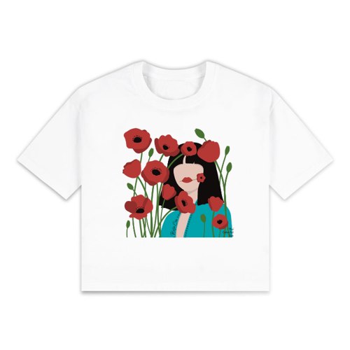 Immagine di T-Shirt Crop Top Papaveri