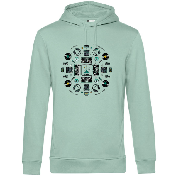 Immagine di Felpa Cappuccio Uomo B&C Organic Hooded - Ascolta il presente