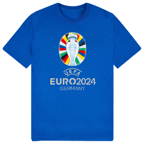 Immagine di T-Shirt Uomo B&C #ORGANIC E150 LOGO EURO 2024 BLU