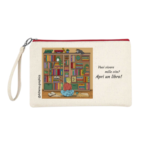 Immagine di Astuccio 100% cotone Canvas - BOOK LOVER