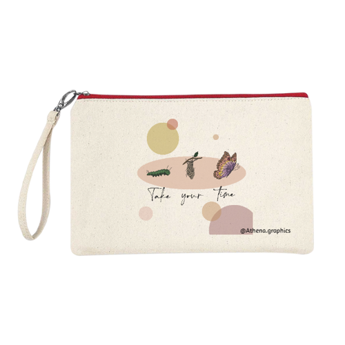 Immagine di Astuccio 100% cotone Canvas -TAKE YOUR TIME