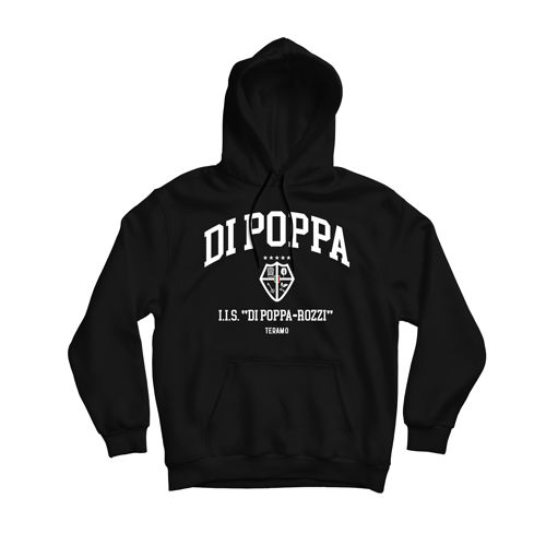 Immagine di DI POPPA "COLLEGE" HOODIE BLACK