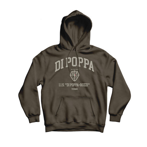 Immagine di DI POPPA "COLLEGE" HOODIE DARK CHOCOLATE