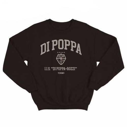 Immagine di DI POPPA "COLLEGE" CREWNECK DARK CHOCOLATE