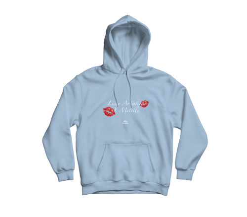 Immagine di ORNEORE METELLI HOODIE "BACIO" - LIGHT BLUE