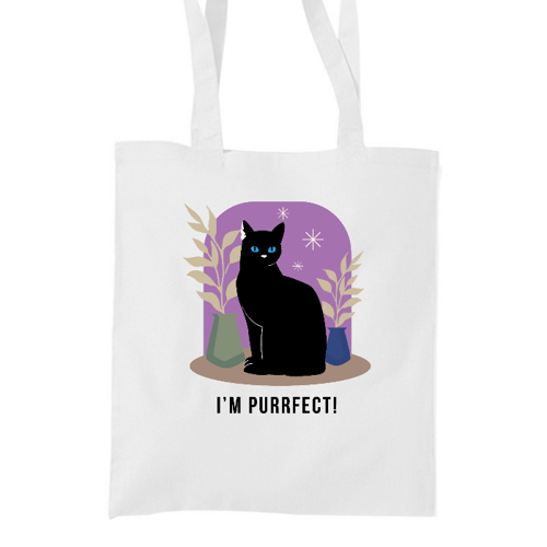 Immagine di Shopper in cotone "I'M PURRFECT"
