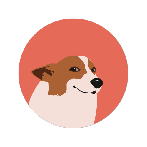 Immagine di 5 Spille "Smiling Corgi"