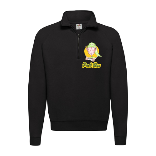 Immagine di Felpa con collo zip Classic Fruit of the Loom-logo and writing by Puckman