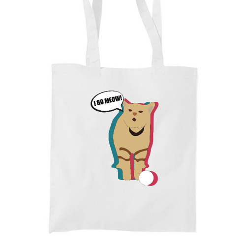 Immagine di Shopper in cotone "I Go Meow"