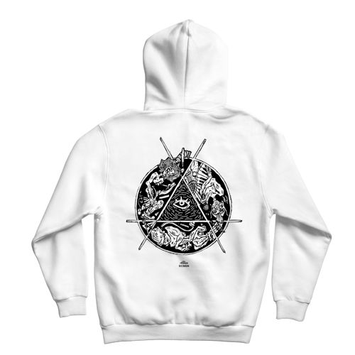 Immagine di BIANCHI A.S.2022/23 FULL-ZIP HOODIE ILLUSTRAZIONE WHITE