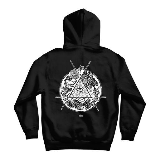Immagine di BIANCHI A.S.2022/23 FULL-ZIP HOODIE ILLUSTRAZIONE BLACK