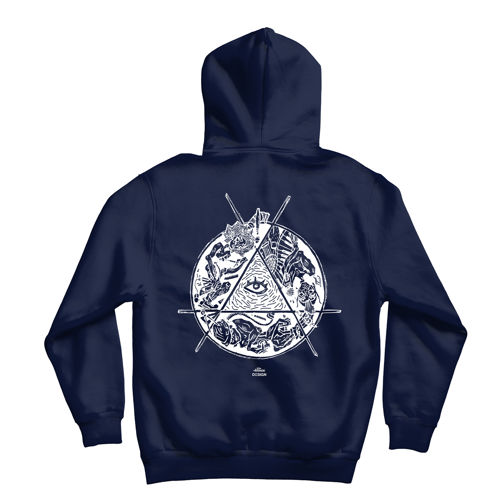 Immagine di BIANCHI A.S.2022/23 FULL-ZIP HOODIE ILLUSTRAZIONE NAVY