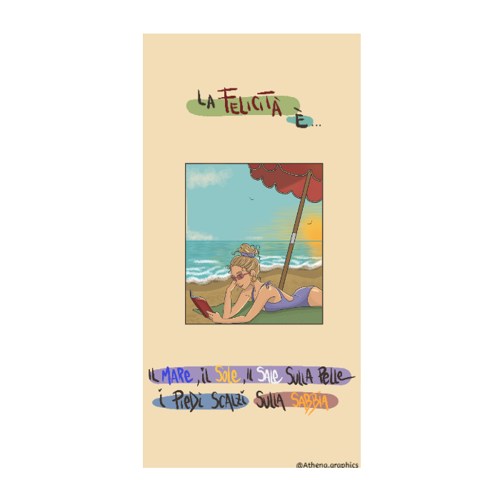 Immagine di Telo da mare 80x160 cm - FELICITA'