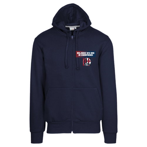 Immagine di Felpa Uomo Cappuccio  Zip | BOLOGNA CHAMPIONS