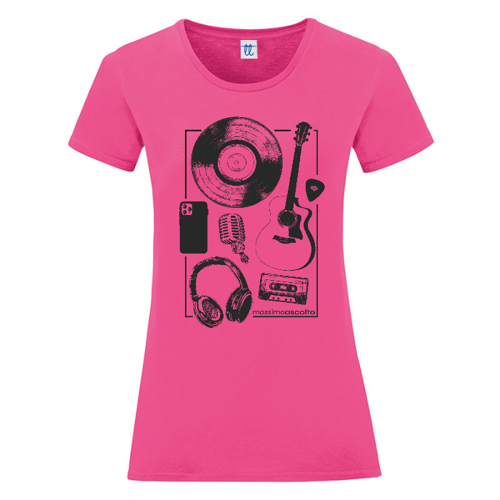 Immagine di T-Shirt Donna MassimoAscolto "Vintage" Black Print