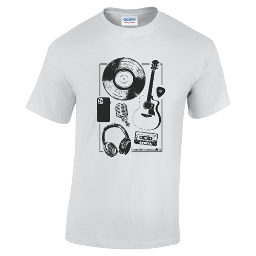 Immagine di T-Shirt Uomo MassimoAscolto "Vintage" Black Print